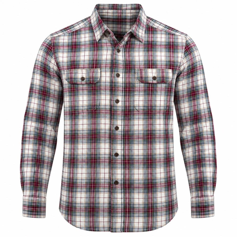 Plaid Flannel Button Down Shirt mens XL grunge workwear outdoor cabin 90s winter